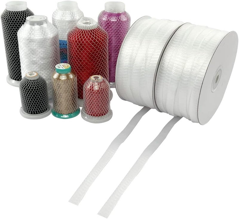 wennuo 40Yards 1cm Wide Thread Net Spool Saver for Different Sizes of Embroidery Sewing Quilting and Serger Thread Spools/Cones (40Yards) - Image 1