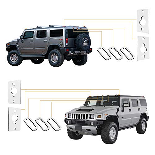 MbuyDIY Cab Marker Roof Lights Gasket Seal Compatible with 2003-2009 Hummer H2 Center Corner Set, Single-sided adhesive - Image 2