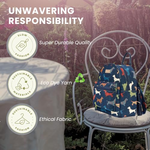 Signare Tapestry Women Backpack Rucksack Casual Daypack With Dachshund Dog (DAPK-DACH) - Image 5