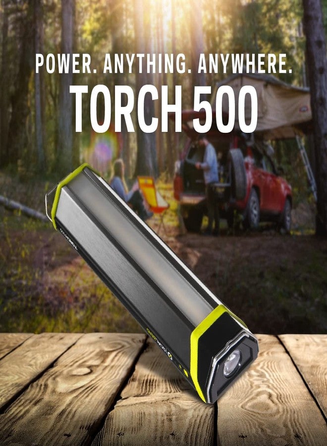 Goal Zero 500 Lumen Torch Light, Multi-Use Weatherproof LED Flashlight and Solar Lantern - Portable Rechargeable Spotlight and Floodlight with Built-In Solar Panel - Image 4
