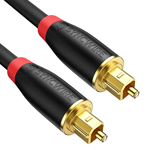 Syncwire Digital Optical Audio Cable (10 Feet) - [24K Gold-Plated, Ultra-Durable] Fiber Optic Toslink Male to Male Cord Optical Cables for Home Theater, Sound Bar, TV, PS4, Xbox, Playstation & More - Image 1