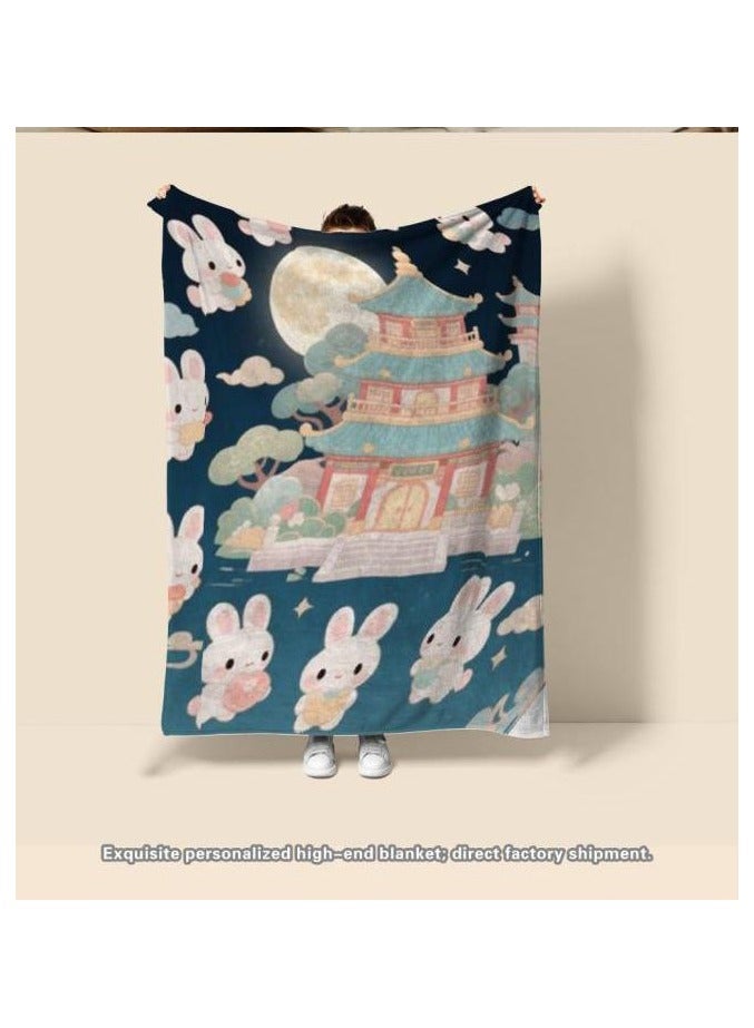 general Flannel thin blanket (warm and comfortable, suitable for sleep, gaming, dust removal and sandproof) 150cm*200cm - 598 - Image 1