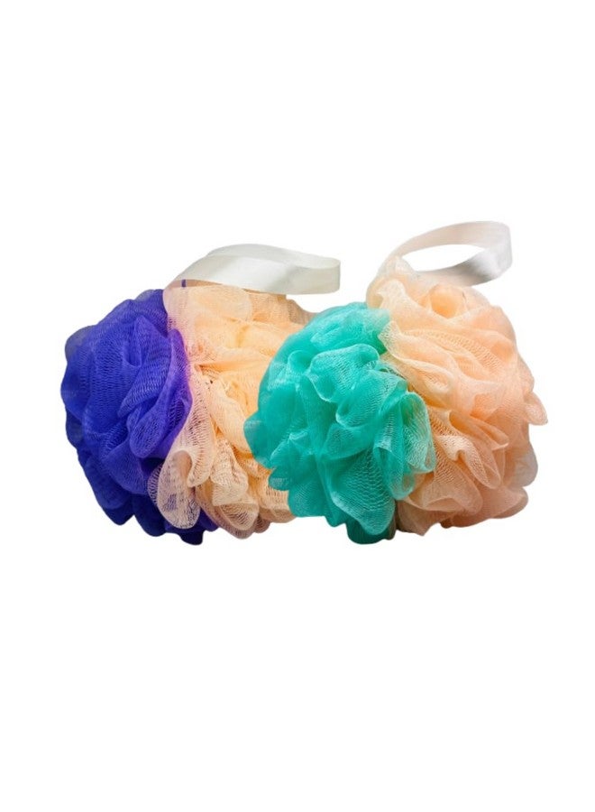 RAPIDO -Premium Dual-Color Loofah Set - 55g/ piece (2-Pack) - Unique Fruity Inspired Design(Blue and Turquise) - Image 1