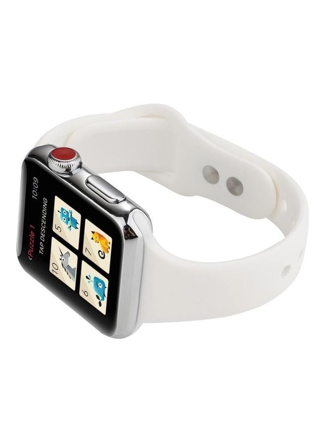 نيبمينينت سوار بديل لساعة أبل سيريس 7/6/5/4/3/2/1/SE مقاس 38/40/41 مم أبيض - Image 5