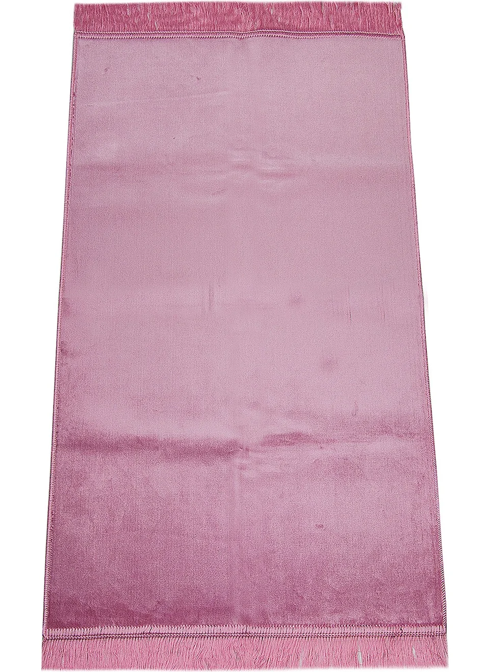 İhvan Online Ihvan Online Luxury Plain Patternless Velvet Velour Prayer Rug Pink
