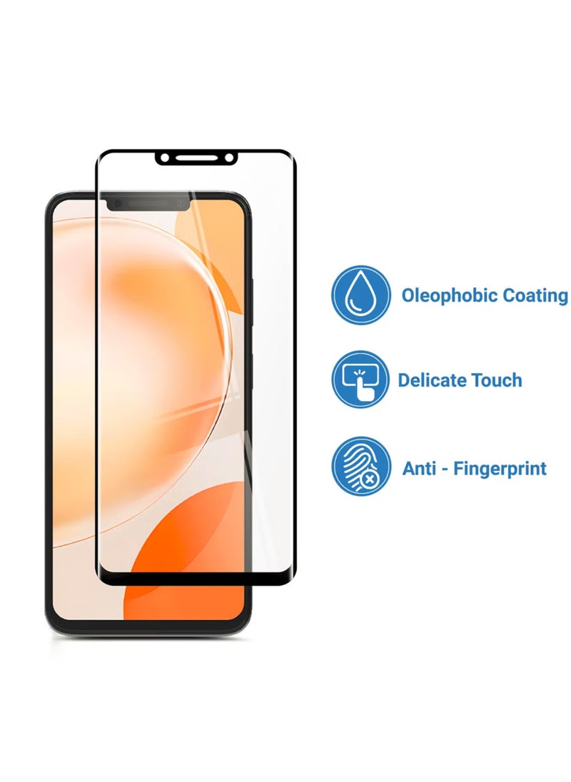 Generic - 2 Pieces Huawei Nova Y91 Screen Protector - Edge to Edge Tempered Glass Screen Protector - Black, High Transparency, Delicate Touch, Anti-Explosion, Smooth Arc Edges, Easy Installation. - Image 1