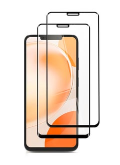 2 Pieces Huawei Nova Y91 Screen Protector - Edge to Edge Tempered Glass Screen Protector - Black, High Transparency, Delicate Touch, Anti-Explosion, Smooth Arc Edges, Easy Installation.