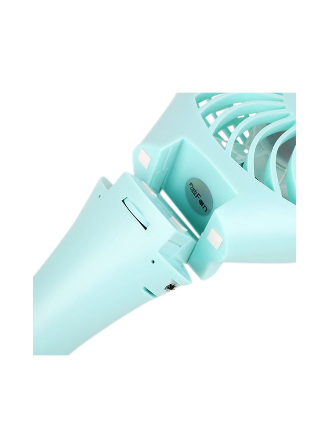 إسكدنيا مروحة لابتوب صغيرة محمولة باليد بسرعة ثابتة ومزودة بمنفذ USB، قابلة للطي والشحن يمكن تثبيتها على المكتب للاستعمال في فضل الصيف أزرق سماوي - Image 3