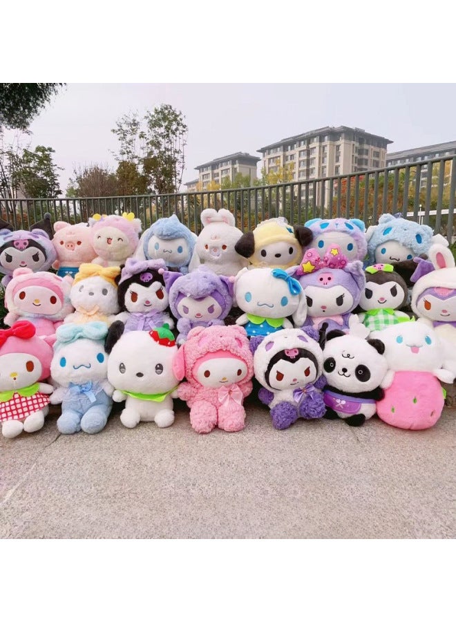 8-inch Plush Doll Toy Crane Machine Dolls Bulk Wedding Favors Street Push Gifts Soft Stuffed Toy Crane Catching Dolls-Color:Police Giant Panda-Height:8inch - Image 2