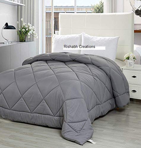 Homespun Microfiber 400 TC Quilt (Single_Grey) - Image 4