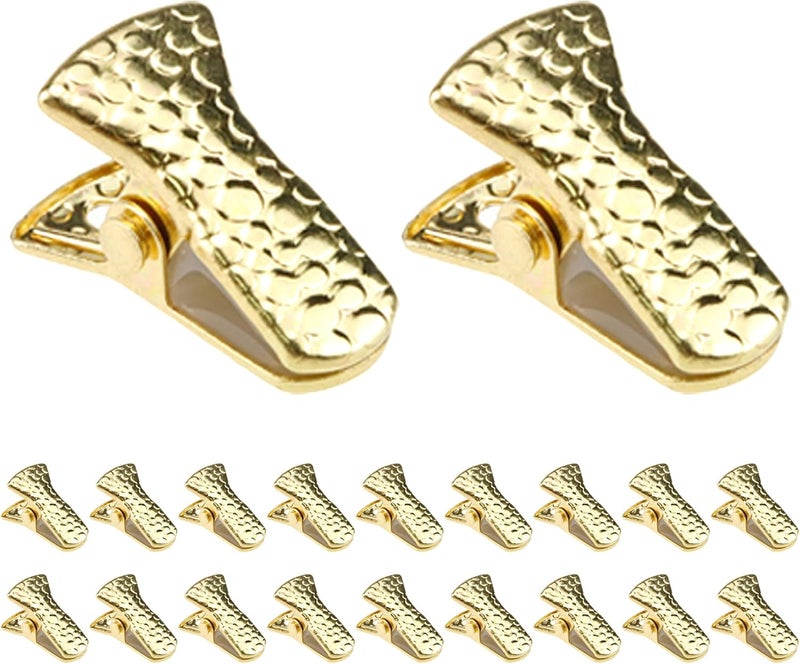 Chinflly Mini Alligator Grip,Leopard Clips Alligator Clamps for Sweater Cardigan Eyeglass Glasses Holders Lanyards Jewelry,Gold - Image 1