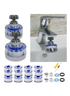ATOZS ATOZS Sink Faucet Water Filter, Purifier, 360° Rotating, Removes Rust, Chlorine, Fluoride, Heavy Metals, Hard Water, 12-Cartridge Value Pack, Universal Fit, Kitchen & Bathroom  - Image 1