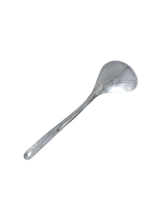 Pokinge Skimmer Slotted Spoon Stainless Steel Skimmer Colander Kitchen Strainer Ladle with Long Handle for Kitchen Cooking and Frying Draining - Image 4