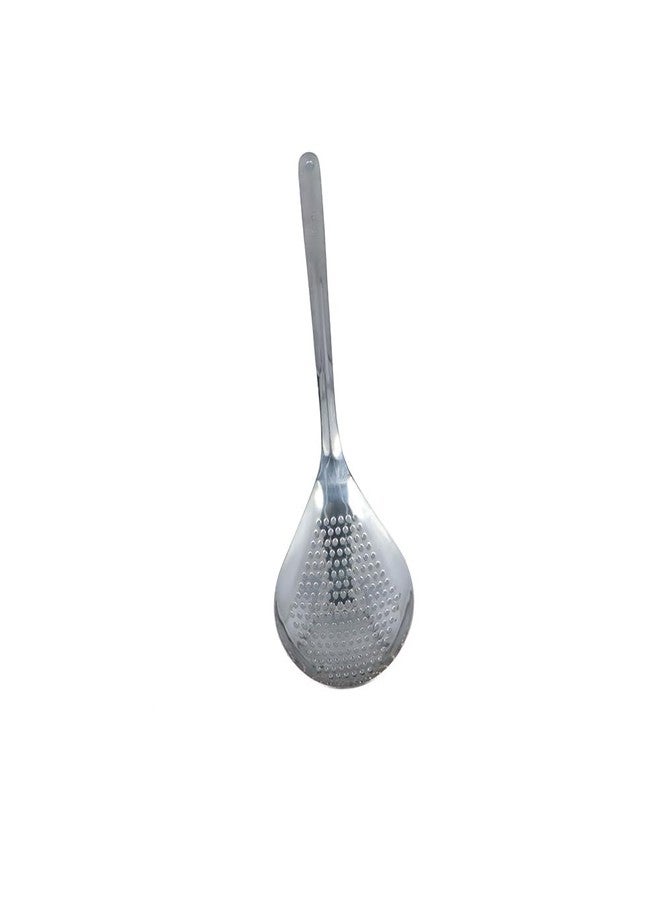 Pokinge Skimmer Slotted Spoon Stainless Steel Skimmer Colander Kitchen Strainer Ladle with Long Handle for Kitchen Cooking and Frying Draining - Image 3