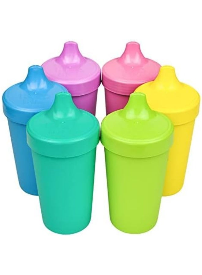 Replay Re-Play Spill-Proof Sippy Cups - Reusable 10 Oz Set of 6, Dishwasher & Microwave Safe, Made in USA, Sorbet - Image 1