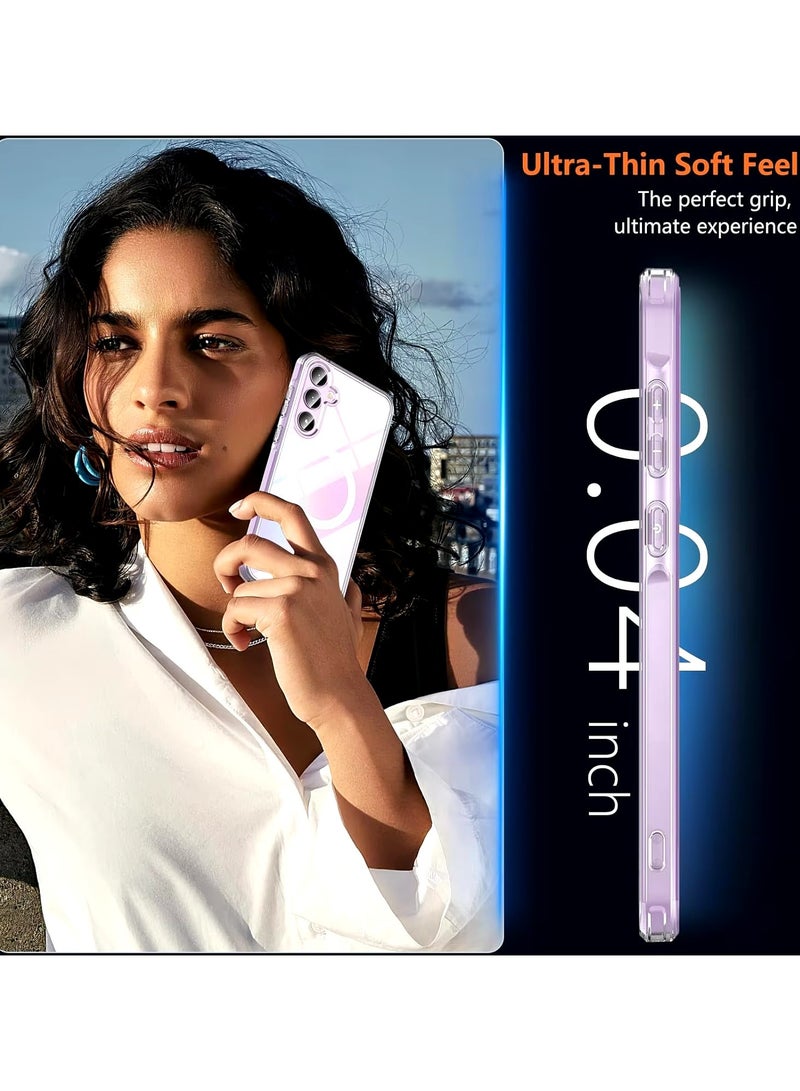 Techie Samsung Galaxy A55 Clear Case with MagSafe – Slim, Anti-Yellowing Cover with Camera Lens Protection, Magnetic Holder Compatible - Image 2