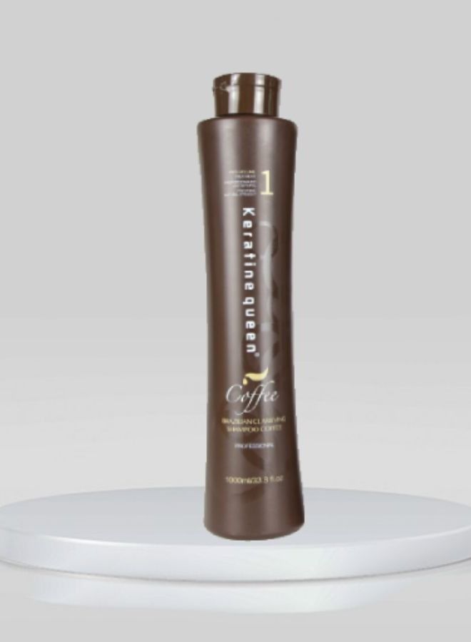 Keratine queen Brazilian Clarifying Shampoo Coffee 1000 ML - Image 2