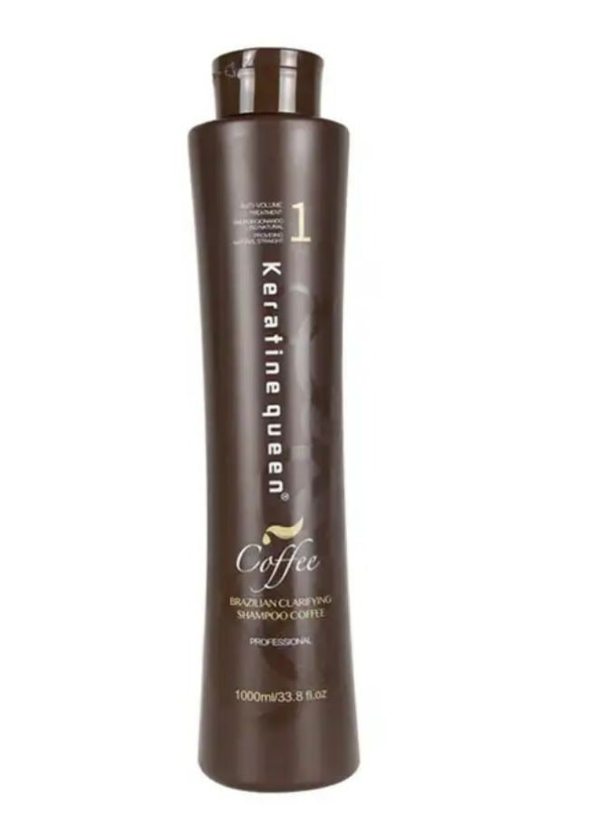 Keratine queen Brazilian Clarifying Shampoo Coffee 1000 ML - Image 3