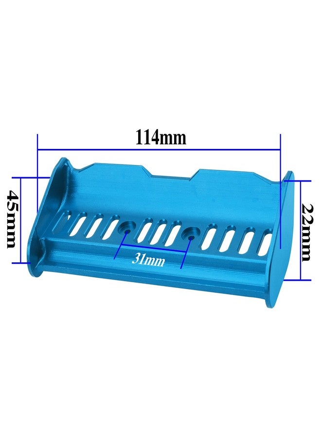 Vgoohobby Metal Tail Wing Rear Spoiler Upgrade Parts Compatible with Hyper Go H14BM H16BM MJX 14209 14210 16207 16208 16209 16210 H16 M162 1/14 1/16 RC Car (Blue) - Image 4