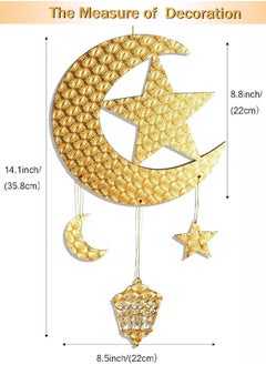 TAPIT Ramadan Decorations Ramadan Hanging Ornaments Mubaraks Wall Decor for Home Ramadan Party Decoration Eid Hanging Decorations for Hanging on Walls Windows Trees  - Image 5