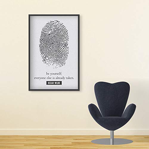 Inephos Oscar Wilde - Be Yourself Inspirational Poster Print (Size: 8 inch X 12 inch, Framed, Laminated Print) - Image 1