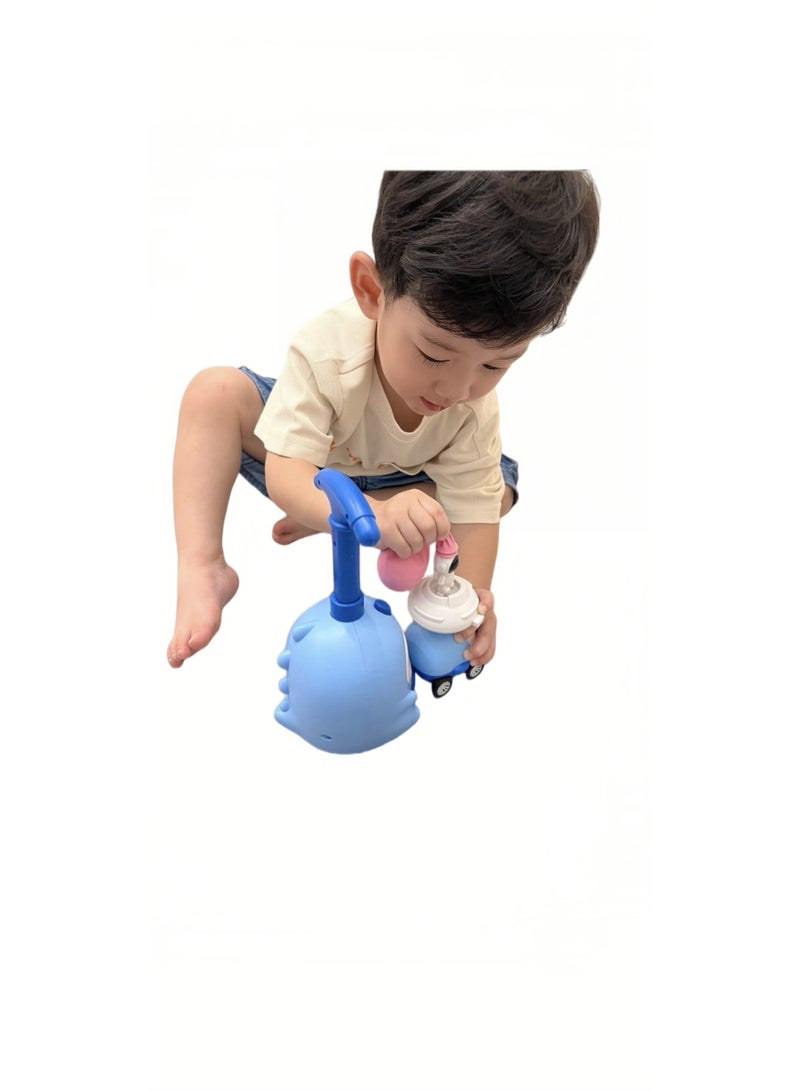 Blue  Powered Car Children's Toy Flying Balloon Car  (1 car+6 balloons+flying) - Image 4