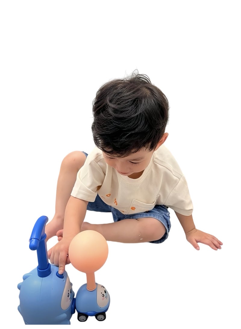 Blue  Powered Car Children's Toy Flying Balloon Car  (1 car+6 balloons+flying) - Image 2