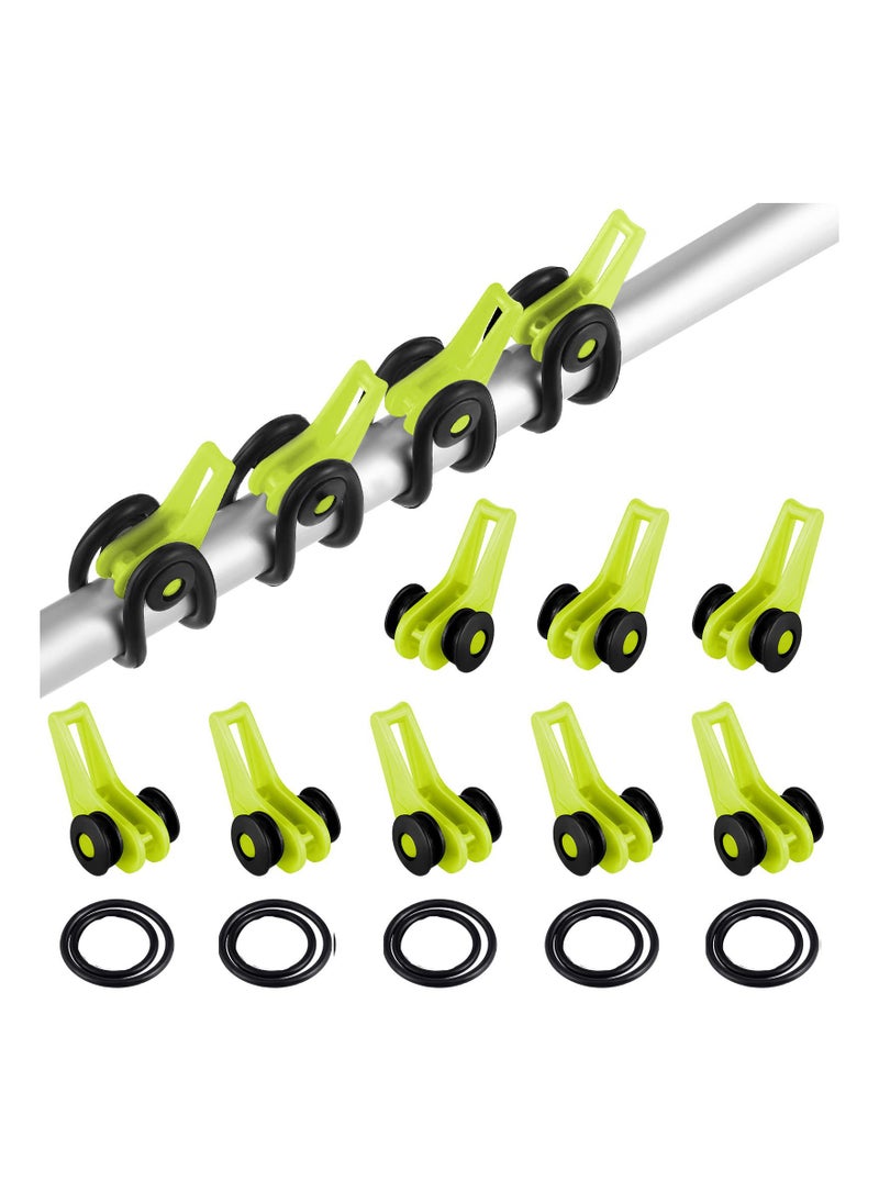 SYOSI Fishing Lure Bait Holder, Fishing Rod Hook Holder Fishing Lure Bait Keeper, with 2 Size Elastic Rubber Rings for Fishing Tackle Worm Saltwater for Worm Hooks and Treble Hook ABS Material(30 Pieces)  - Image 1