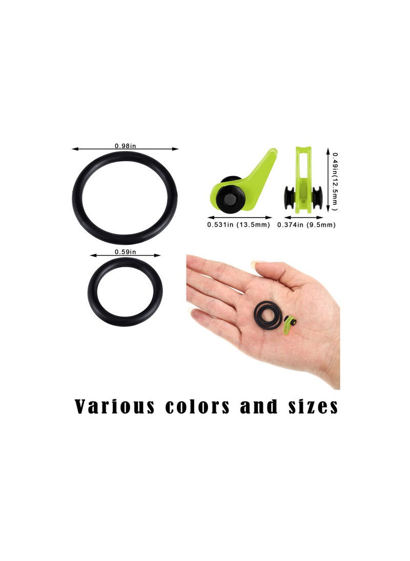 SYOSI Fishing Lure Bait Holder, Fishing Rod Hook Holder Fishing Lure Bait Keeper, with 2 Size Elastic Rubber Rings for Fishing Tackle Worm Saltwater for Worm Hooks and Treble Hook ABS Material(30 Pieces)  - Image 2