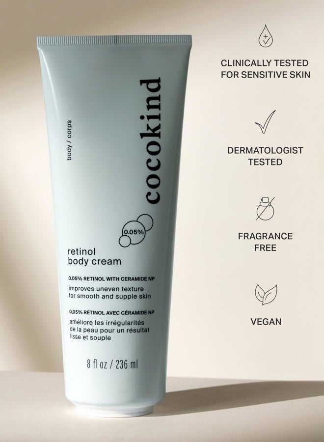 Cocokind Retinol Body Cream, Youthful Body Skin Treatment, All Skin Types including Sensitive Skin, Fragrance Free, Cruelty Free, Vegan, 8 fl oz - Image 2