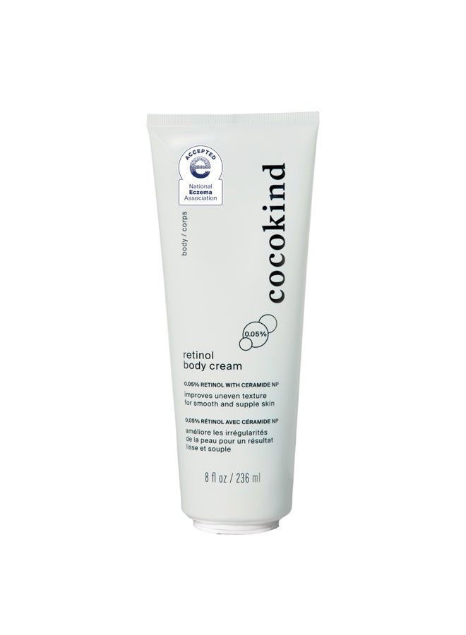 Cocokind Retinol Body Cream, Youthful Body Skin Treatment, All Skin Types including Sensitive Skin, Fragrance Free, Cruelty Free, Vegan, 8 fl oz - Image 1