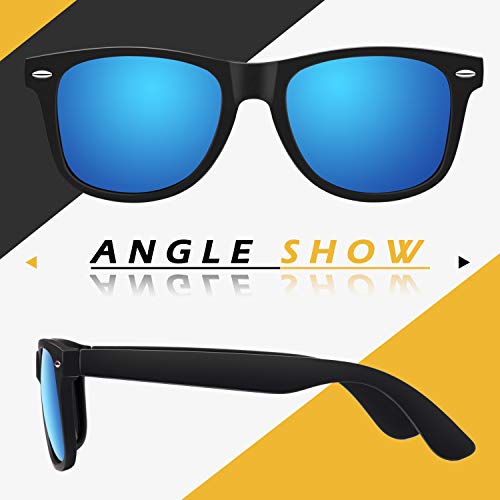 LINVO Polarized Sunglasses for Men Driving Sun glasses Shades 80's Retro Style Design Square - Image 3