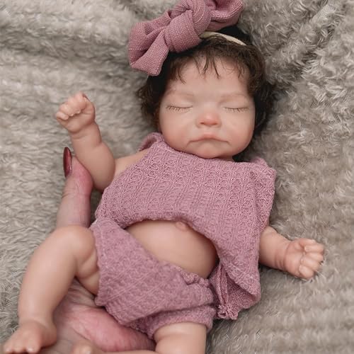 OtardDolls دميّة أوتارد سيليكون للأطفال 10 إنش كاملة الجسم فتاة بشعر سيليكون ناعم مصنوعة يدويًا دمى حديثي الولادة واقعية للأطفال - Image 1