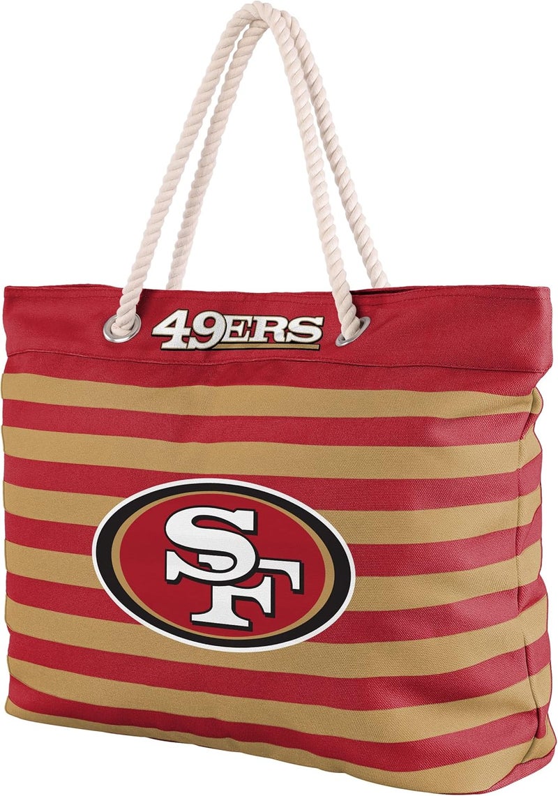 FOCO حقيبة شاطئ بتصميم شعار فريق NFL مع خطوط بحرية - Image 2