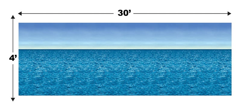 Beistle Ocean & Sky Backdrop Party Accessory (1 count) (1/Pkg) - Image 3