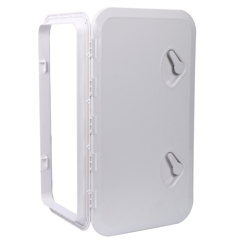 Amarine Made Boat Hatch 24" X 14", 180 Degree Lid Hinge Boat Deck Hatch, Marine Hatch with Non Slip Surface, Sturdy Construction Boat Access Hatch & Lid, Weatherproof and Easy to Install, White - Image 3