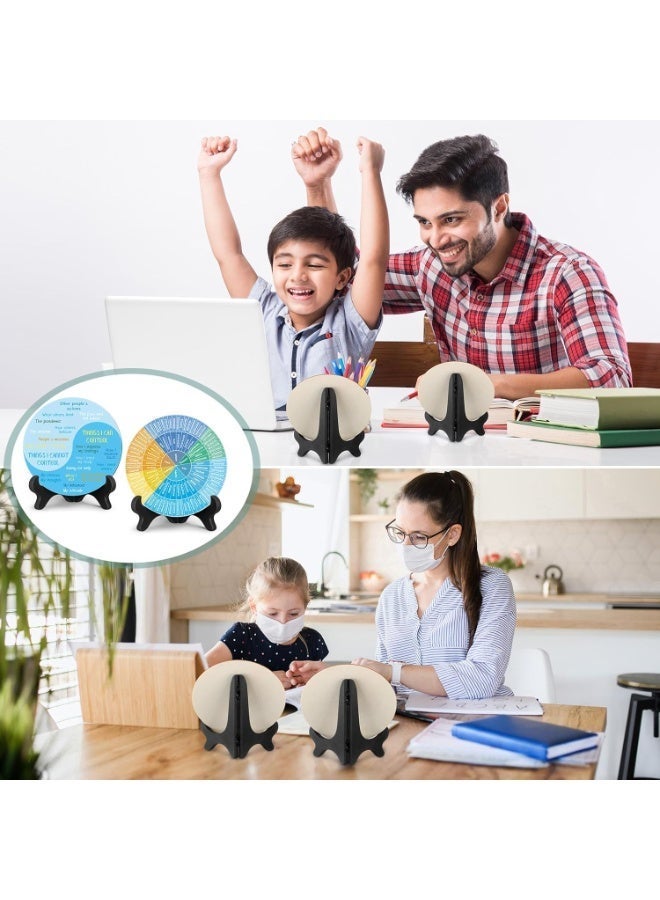 2-Pack Therapy Office Decor Set - Feelings Wheel Chart & Things I Can Control Poster for Mental Health & Calming Emotions (Fresh Design) - Image 2