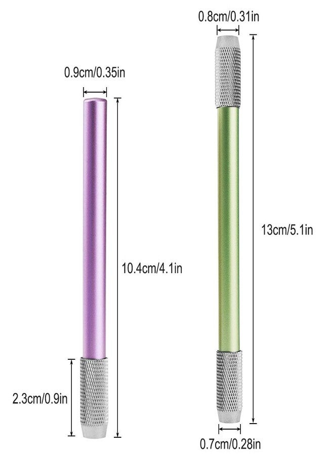 FineGood 8 pcs Pencil Extenders, FineGood One Head & Dual Head Metal Handle Pen Holder Lengthener, School Office Supplies Art Writing Tool - Image 3