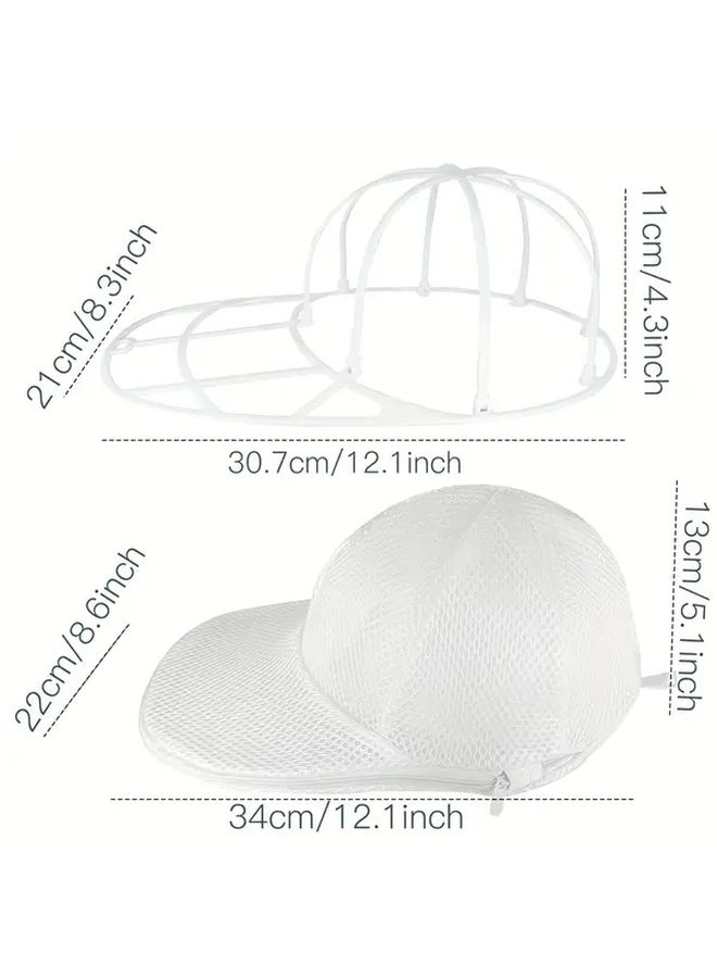 White Hat Washer Cage for Washing Machine White Zipper Mesh Bag - Image 4