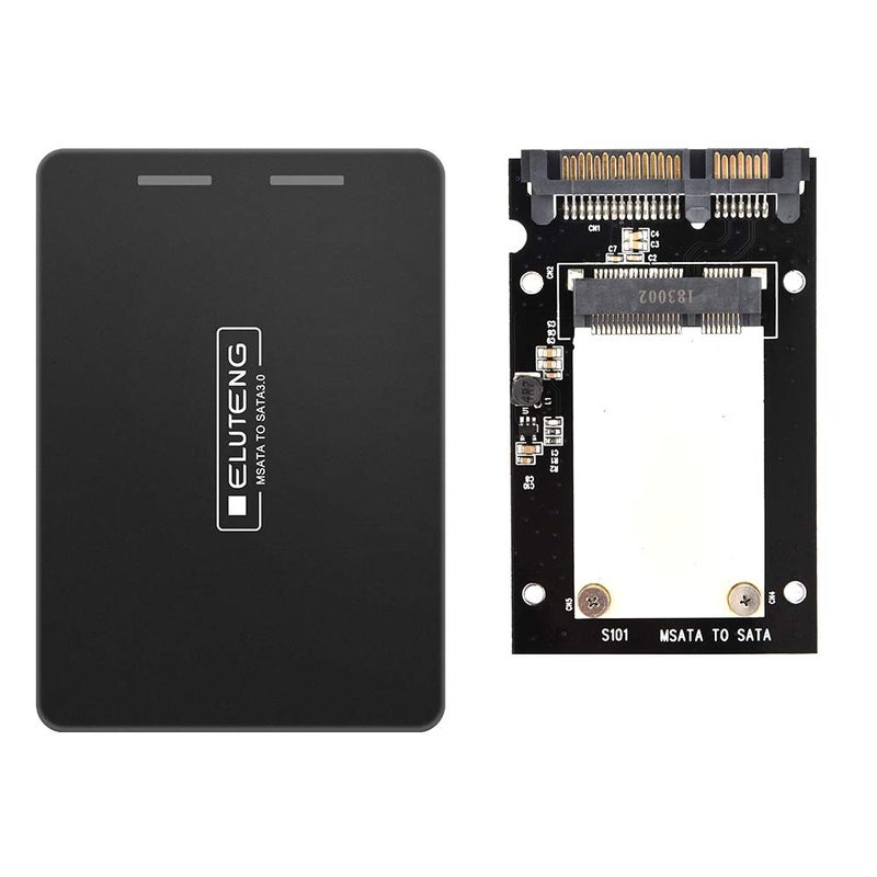 ELUTENG mSATA SSD to 2.5" SATA Hard Disk Enclosure Case Aluminum 6Gbps High Speed 2.5 SATA to mSATA SSD Convertor Adapter Compatible for Kingston Transcend Intel Samsung - Image 2