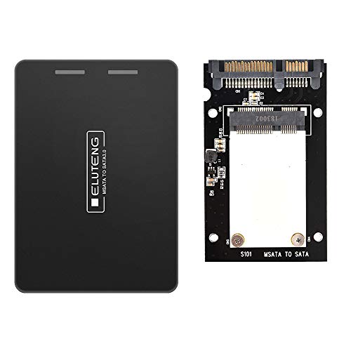 ELUTENG mSATA SSD to 2.5" SATA Hard Disk Enclosure Case Aluminum 6Gbps High Speed 2.5 SATA to mSATA SSD Convertor Adapter Compatible for Kingston Transcend Intel Samsung - Image 1