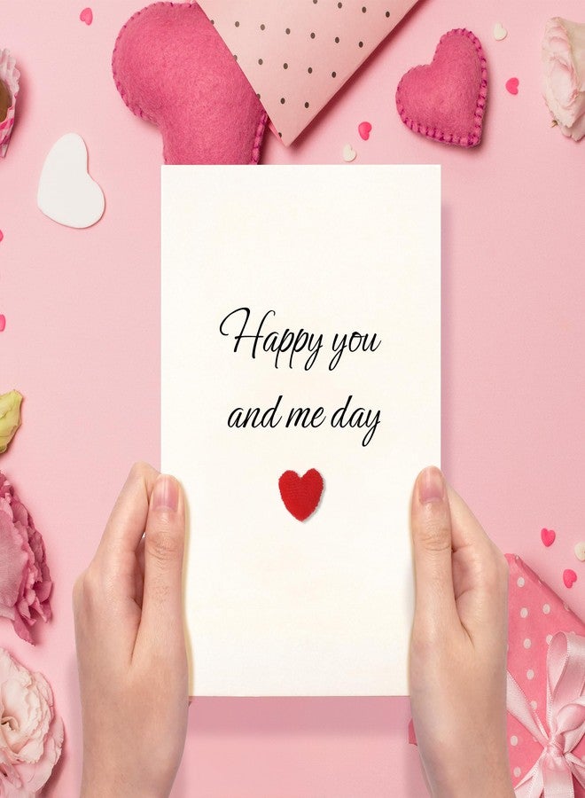 SEEBERY Happy Anniversary Card for Husband, Wife, Fiancé, Partner, Couple with 3D Plush Heart - Wedding Anniversary & Valentine’s Day Card Gift for Boyfriend, Girlfriend, Spouse, Him, Her, Women, Men - Happy you and me day - Image 4