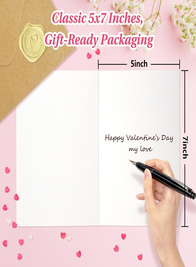 SEEBERY Happy Anniversary Card for Husband, Wife, Fiancé, Partner, Couple with 3D Plush Heart - Wedding Anniversary & Valentine’s Day Card Gift for Boyfriend, Girlfriend, Spouse, Him, Her, Women, Men - Happy you and me day - Image 3