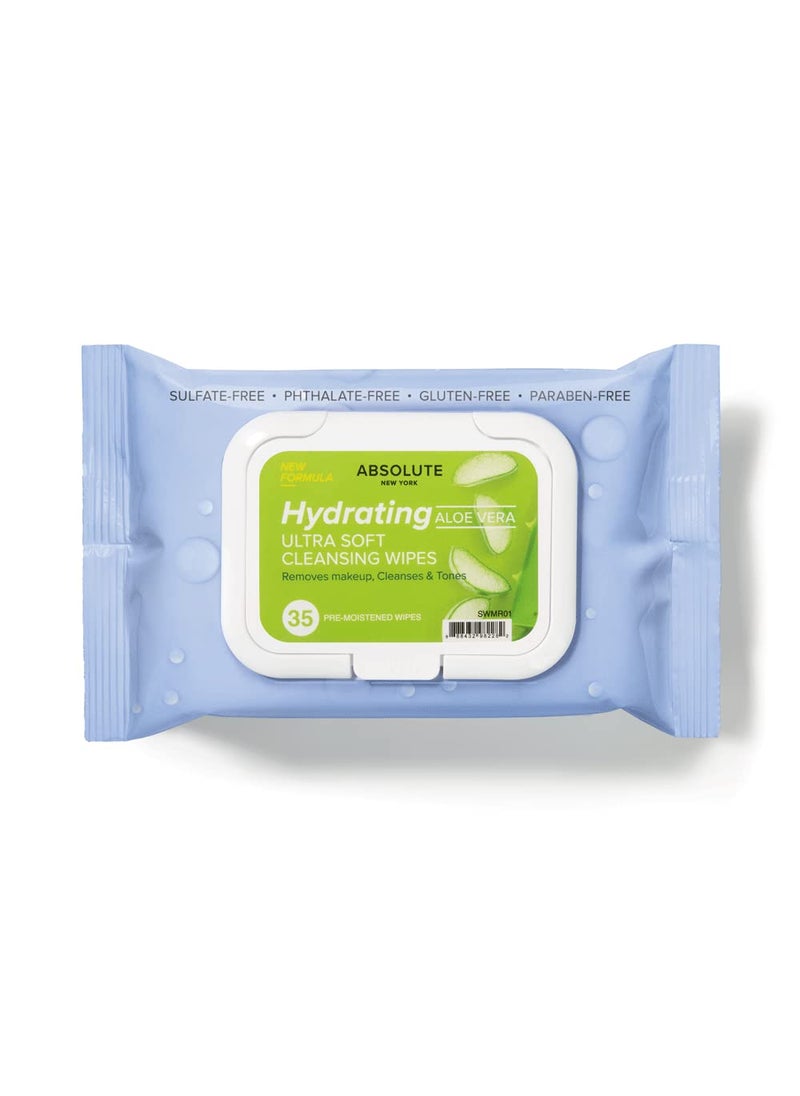 Absolute New York Absolute New York Ultra Soft Cleansing Wipes Aloe Vera Aloe Vera 