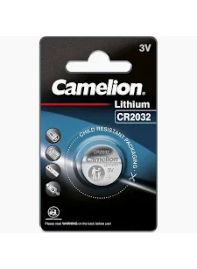 CAMELION ULTRA LITHIUM CR2032 BATTERY - 3V (1 PC) - CHILD RESISTANT PACKAGING