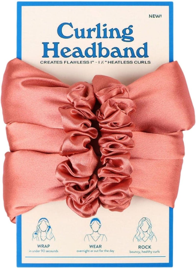 klarako Comfortable Heatless Curling Rod Women Girls Sleep DIY Headband, Curl Ribbon, Long Hair Overnight Hair Roller Wave Tools No Heat Lazy Curlers  Red - Image 1