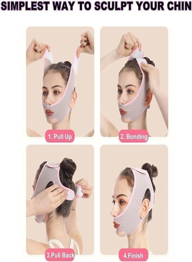 PANDANUS Double Chin Reducer Chin Strap Face Slimming Strap Face Slimmer Shaper for Women, Breathable Comfortable V Line Lifting Mask (22) - Image 5