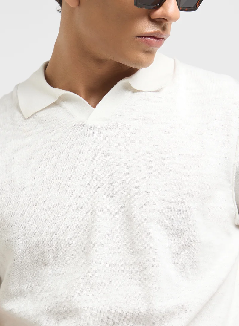جاك اند جونز Jjkane Logo Print Polo Shirt