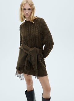 MANGO Natte Cable Knit Dress  - Image 4