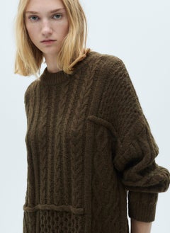 MANGO Natte Cable Knit Dress  - Image 3